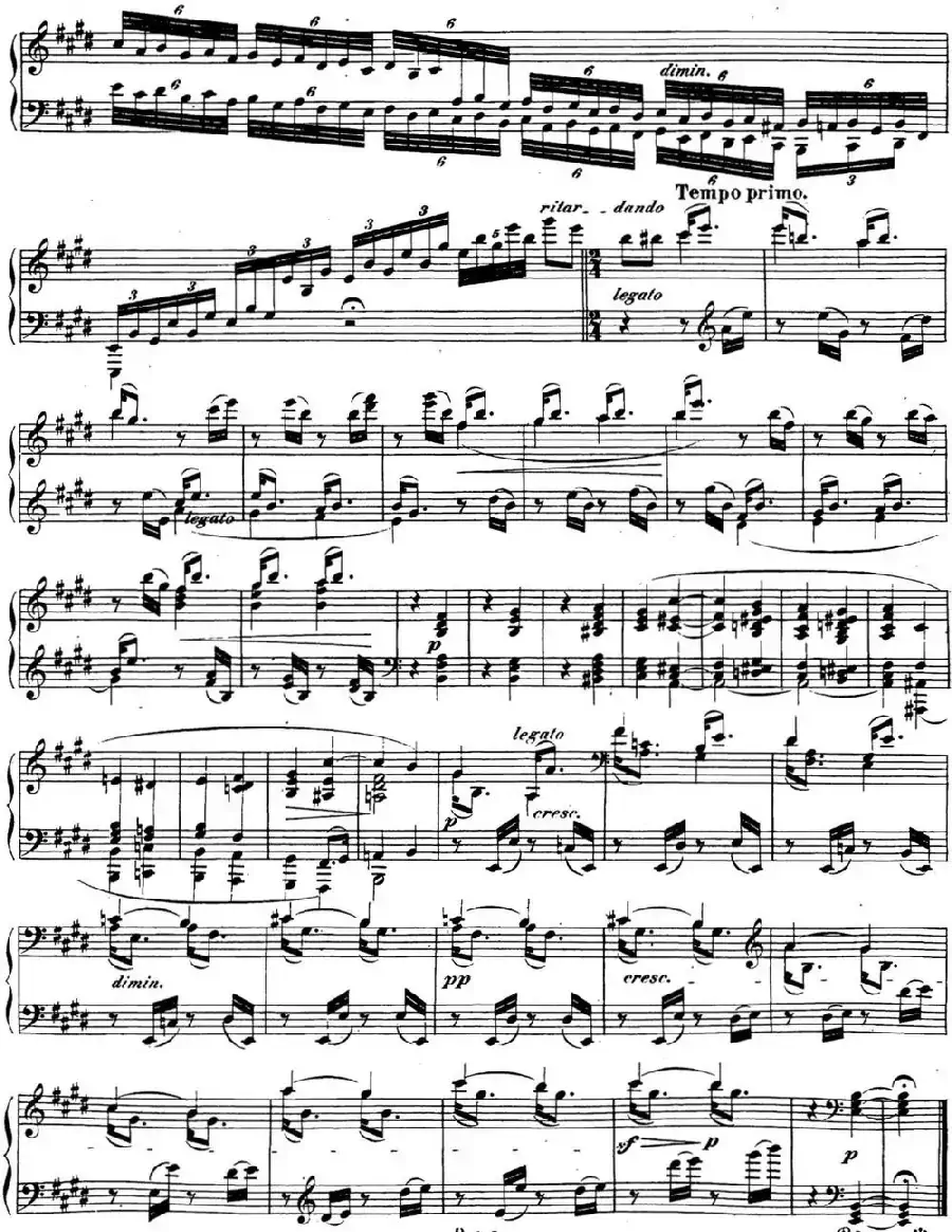 贝多芬钢琴奏鸣曲30 E大调 Op.109 E major