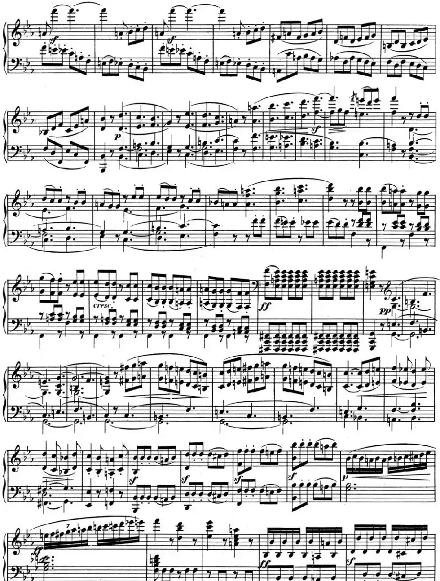 贝多芬钢琴奏鸣曲04 大调奏鸣曲 降E大调 Op.7 E-flat major