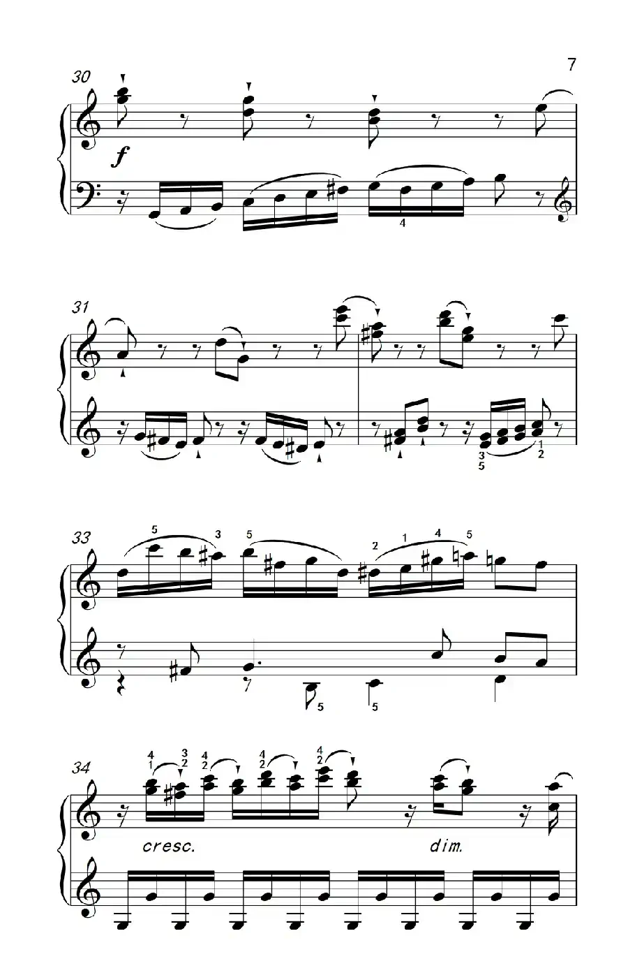 第九级1.C大调奏鸣曲 第一乐章 Hob.XVI 50（中央音乐学院 钢琴（业余）考级教程 7-9级）