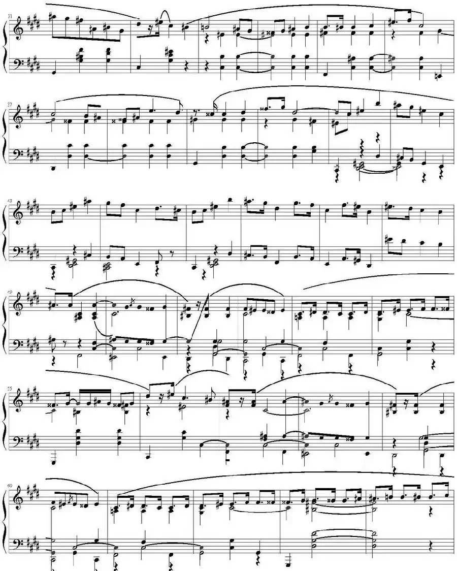 肖邦《升C小调马祖卡》Op.41 No.4