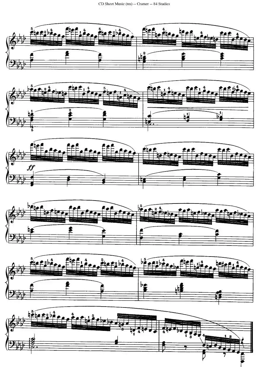 Cramer - 84 exercices（51—55）（克拉莫84首钢琴练习曲）