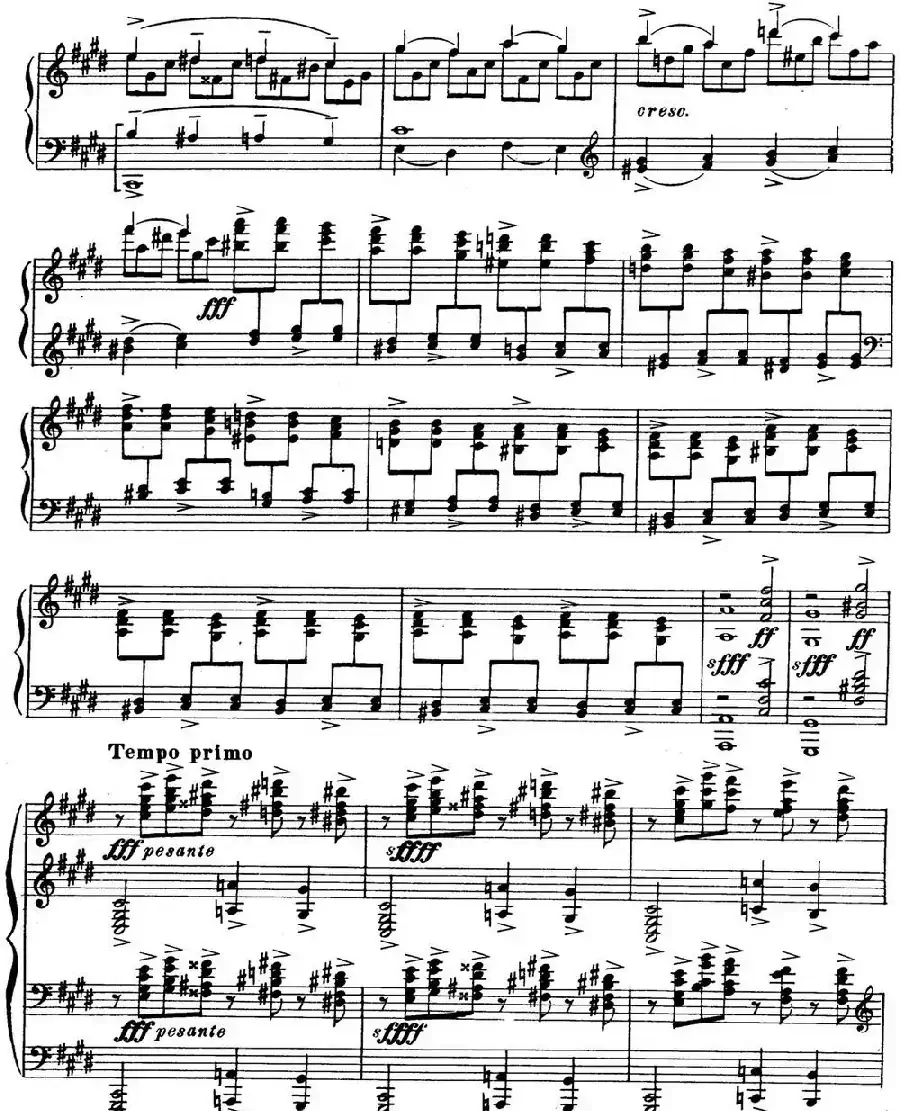 拉赫玛尼诺夫 钢琴前奏曲 Op.3 No.2 