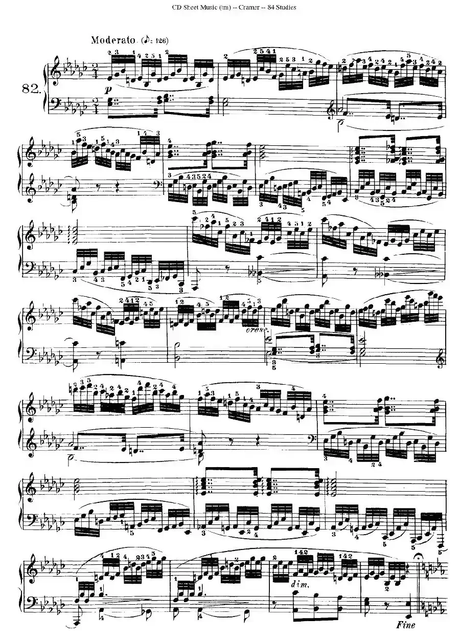 Cramer - 84 exercices（81—84）（克拉莫84首钢琴练习曲）