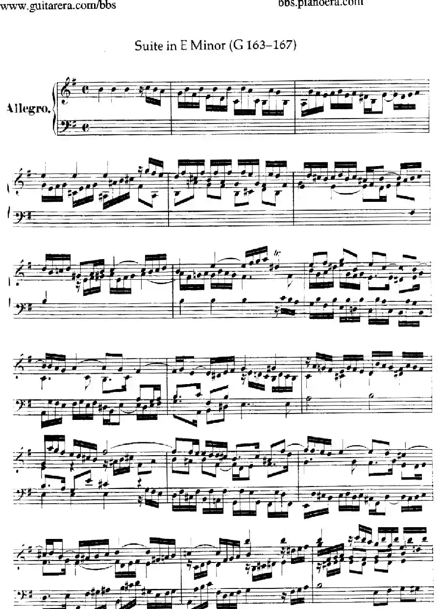 Suite No.4 in e Minor HWV 429（e小调第四组曲）