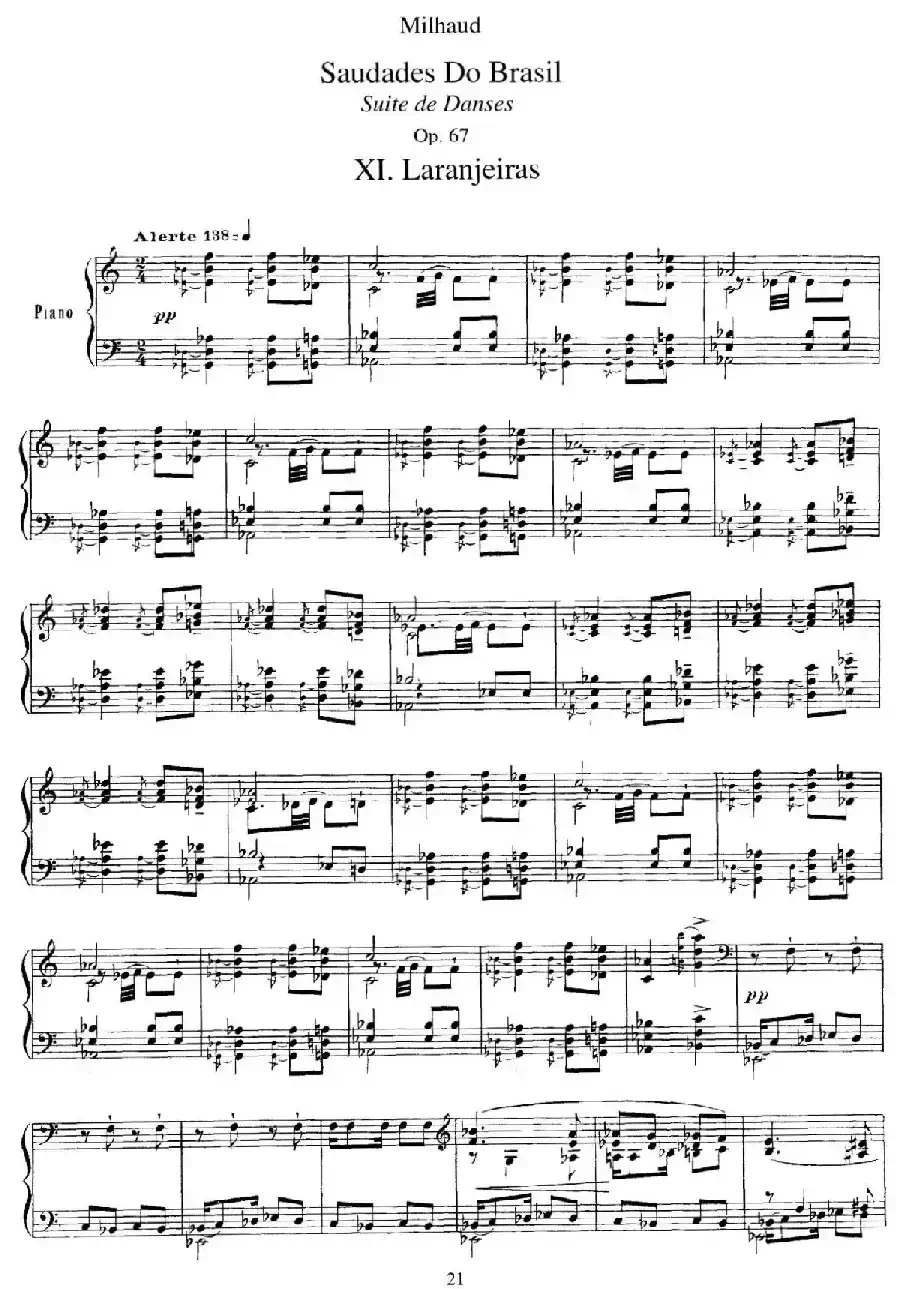 Saudados do Brasil Op.67（巴西回忆·XI）