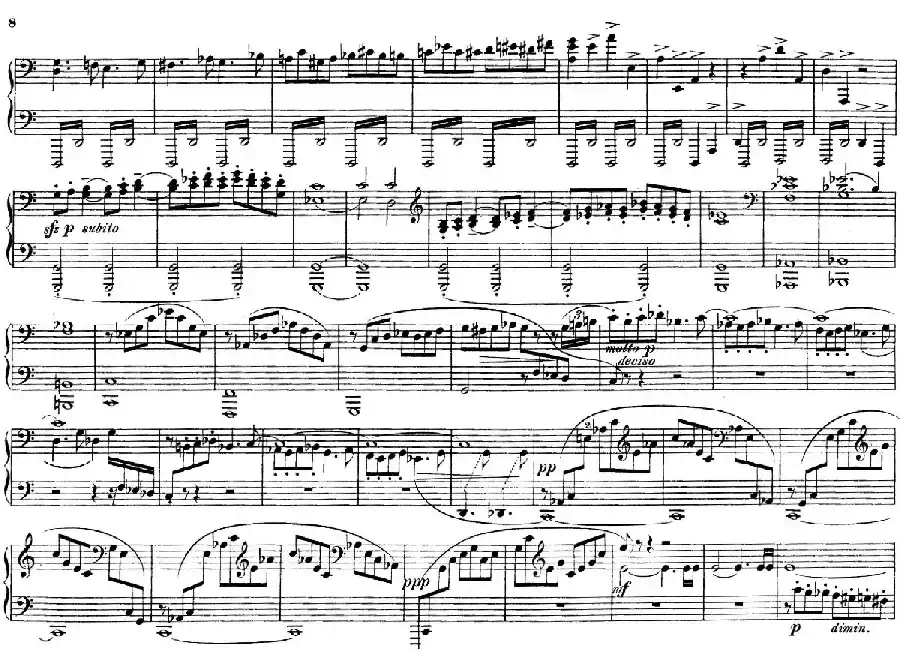 Deux Morceaux Pour Quatre Mains Op.43（2首四手联弹小品·1）