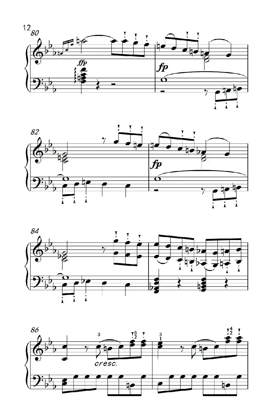 奏鸣曲 Opus 10 Nr.1 第三乐章（贝多芬奏鸣曲集 2）