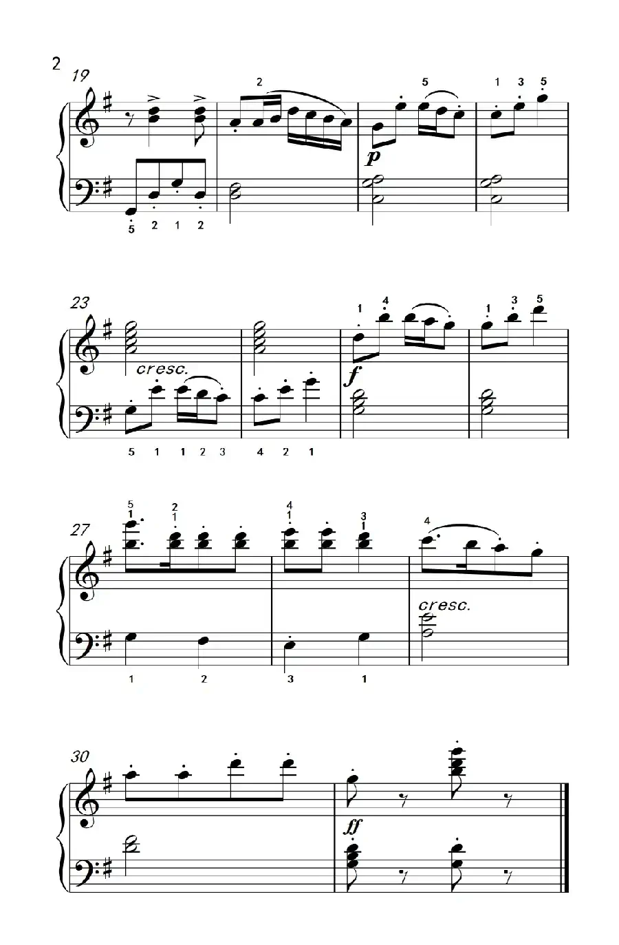 第二级 2.戈帕克舞曲(中央音乐学院 钢琴(业余)考级教程 1-3级)