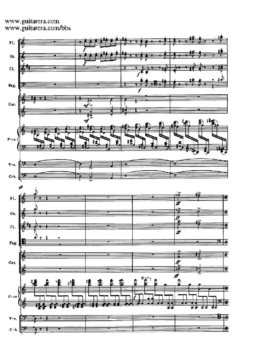 c小调第二钢琴协奏曲 Op.18（第三乐章总谱P25——37）
