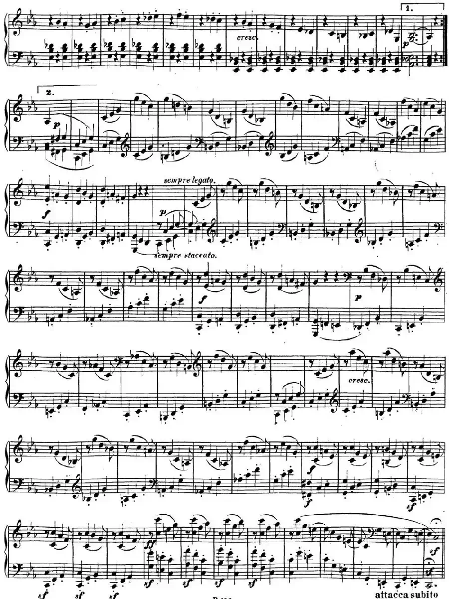 贝多芬钢琴奏鸣曲13 幻想奏鸣曲 降E大调 Op.27 No.1 E-flat major