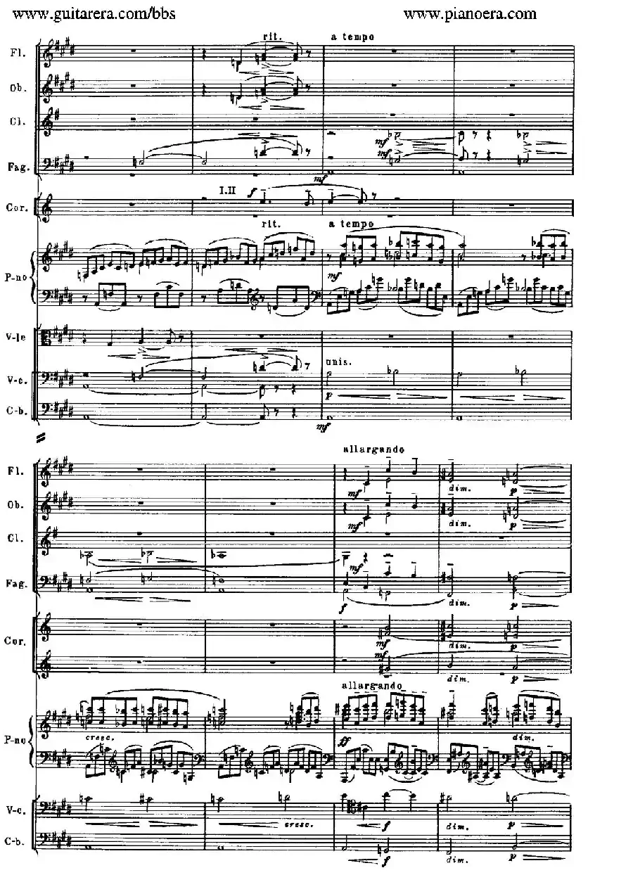 c小调第二钢琴协奏曲 Op.18（第二乐章总谱）