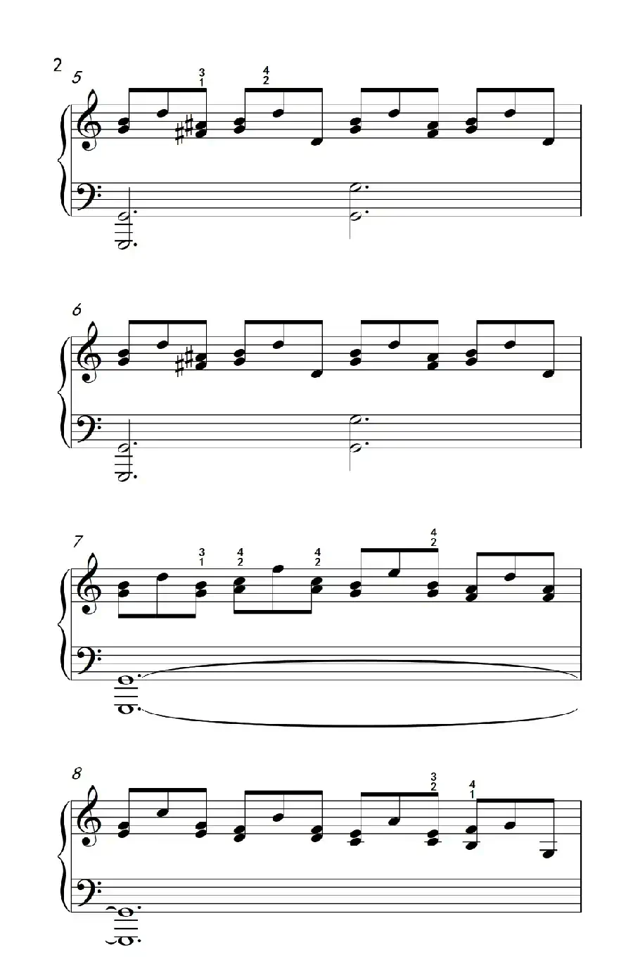 莫什科夫斯基 钢琴练习曲（第八首）