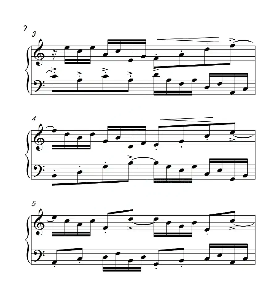 第六级B组 二部创意曲（中国音乐学院钢琴考级作品1~6级）