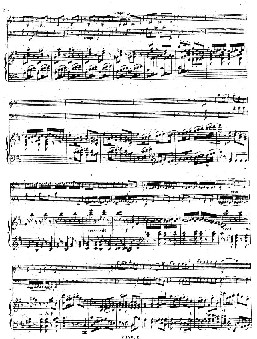 Piano Trio No.1 in d Minor Op.49（d小调第一钢琴三重奏·第三乐章）