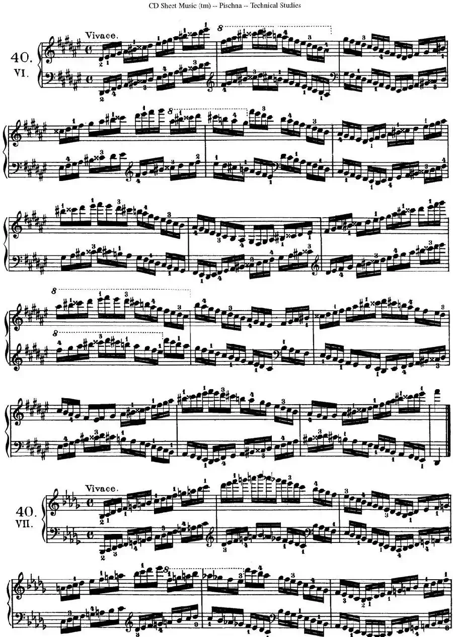 Technical Studies 60 Progressive Exercises （60首钢琴循序渐进练习曲 P71——80）