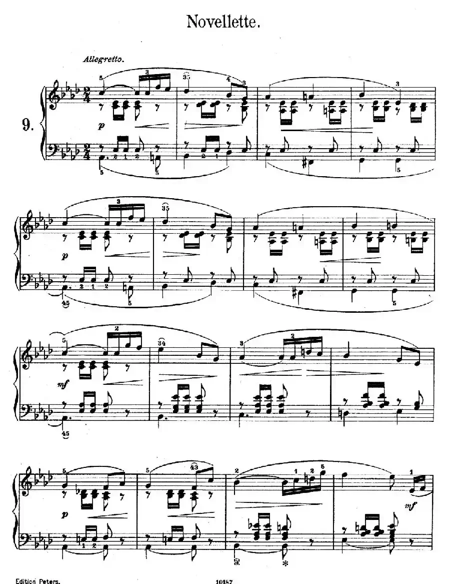Akvareller Op.19（水彩画 9. 新事曲）