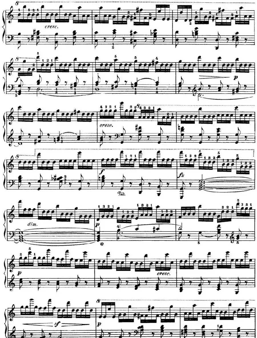 50首车尔尼Op.740钢琴手指灵巧技术练习曲（NO.7）