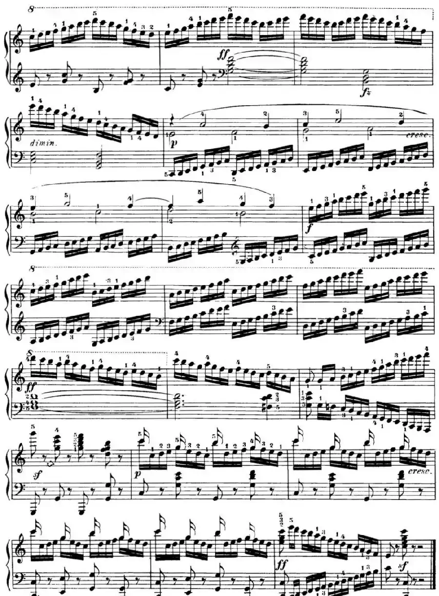 40首车尔尼Op.299钢琴快速练习曲(NO.5)