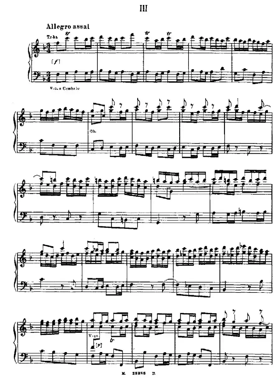 Brandenburg Concerto No.2 in F Major BWV.1047（F大调第二勃兰登堡协奏曲·钢琴独奏版）