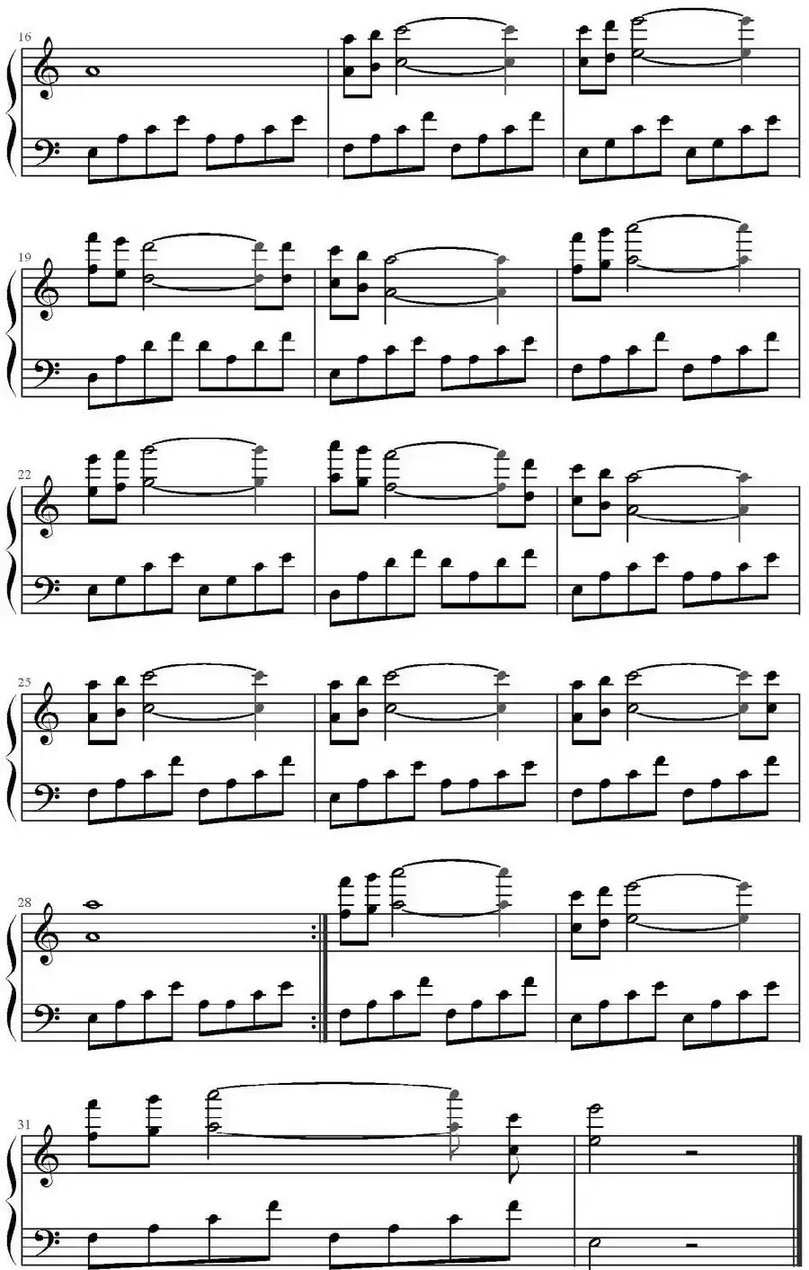 清晨(弹琴吧制谱版)