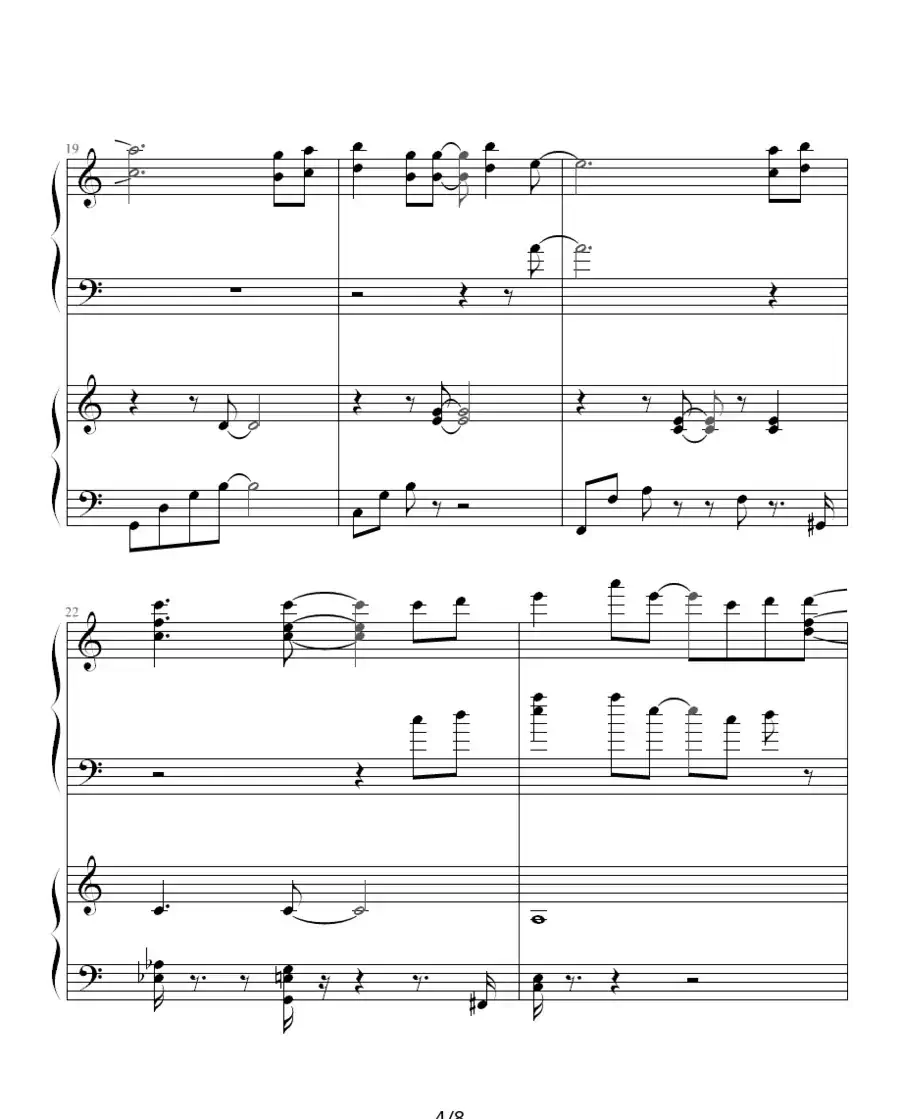 言い出せなくて（双钢琴）