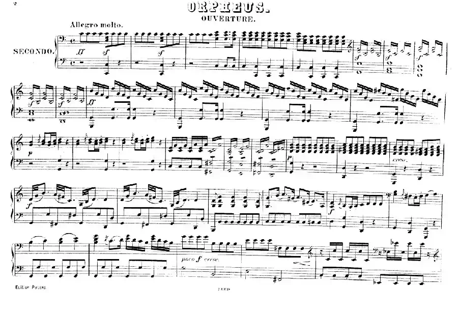 Overture（选自歌剧《奥菲欧与犹丽狄茜》）（四手联弹）