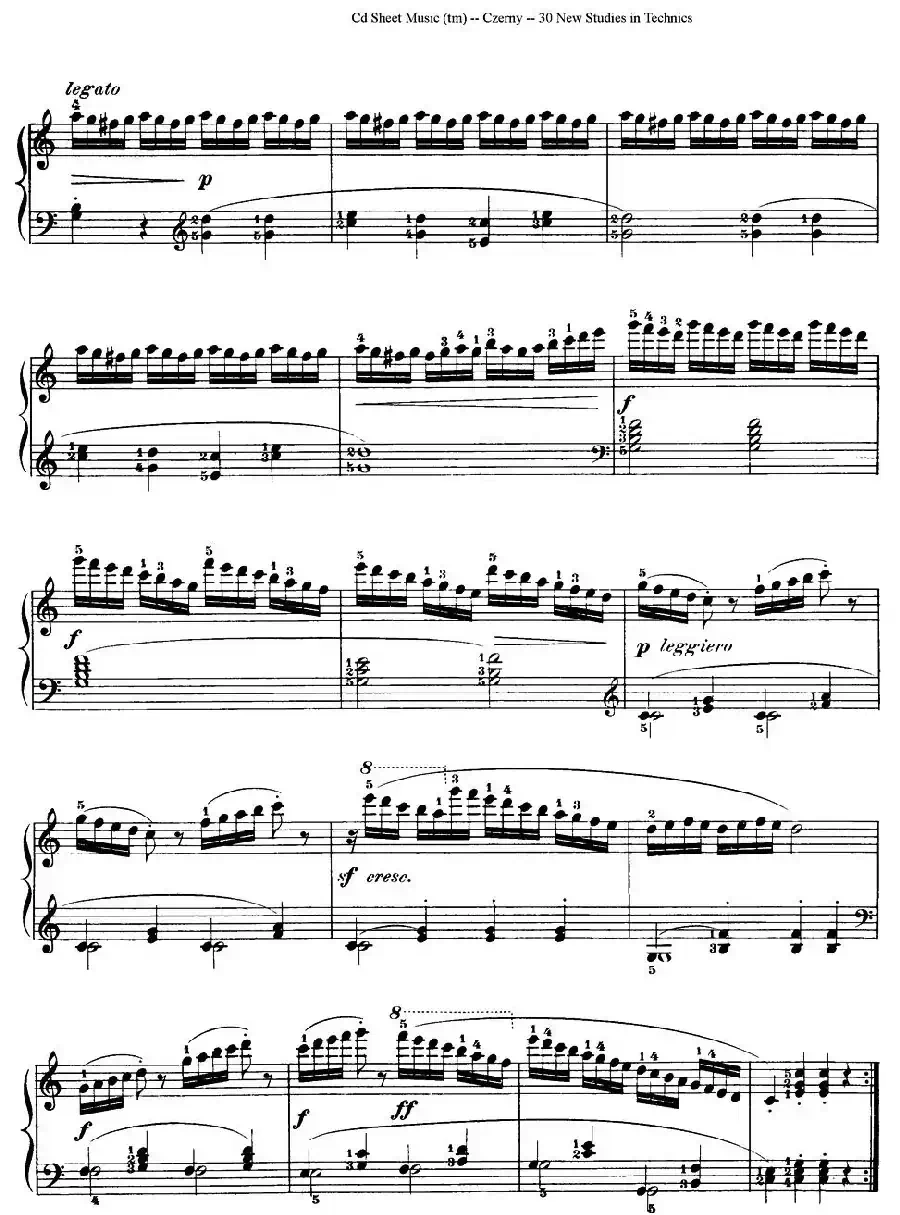 Czerny - 30 New Studies - 6（车尔尼Op849 - 30首练习曲）