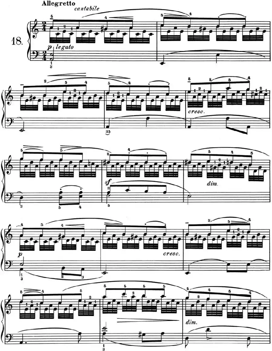 25首车尔尼Op.748练习曲（NO.18）