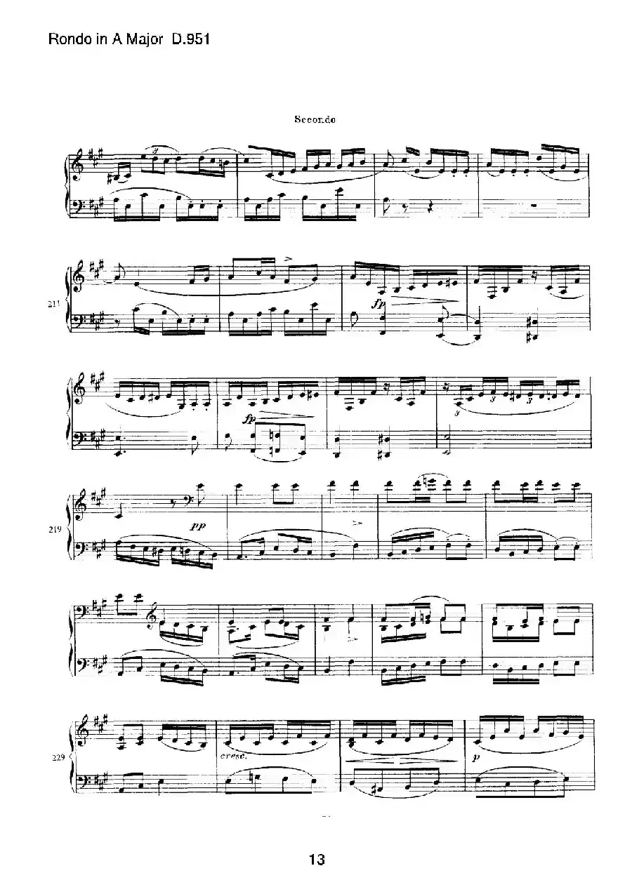 Grand Rondeau in A Major Op.107（A大调回旋曲·四手联弹）