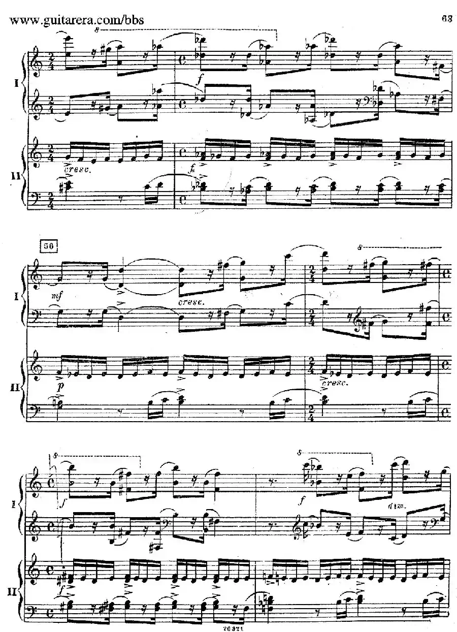 Rhapsody On A Theme Of Paganini Op.43（帕格尼尼主题狂想曲·双钢琴）（P61——87）