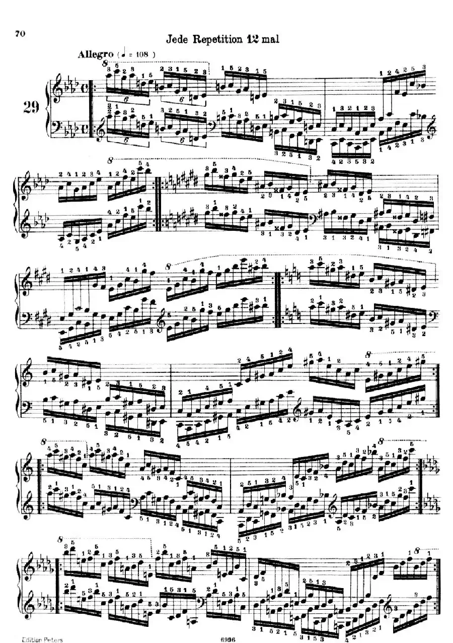 School of the Virtuoso Op.365（60首钢琴高级练习曲·29）