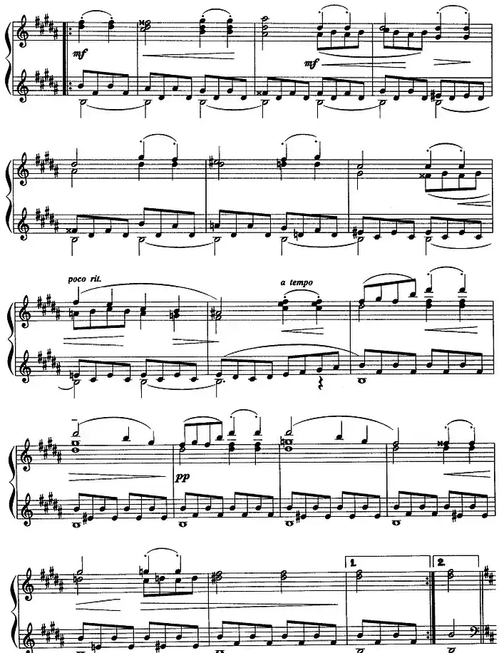 现代钢琴曲：14、加沃特舞曲