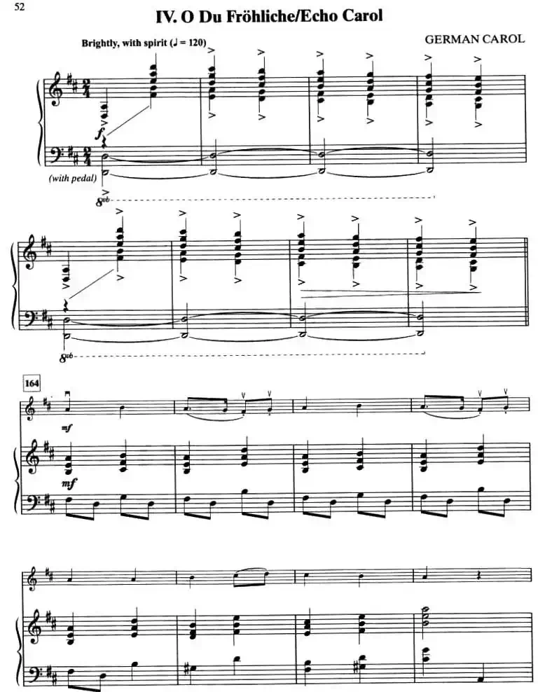IV.O DU FROHLICHE／ECHO CAROL（钢琴伴奏谱）