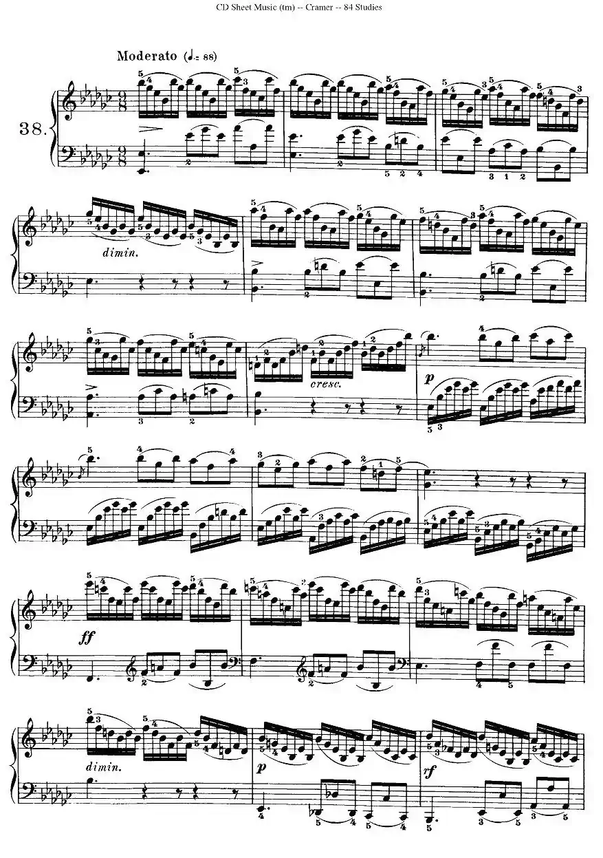 Cramer - 84 exercices（36—40）（克拉莫84首钢琴练习曲）