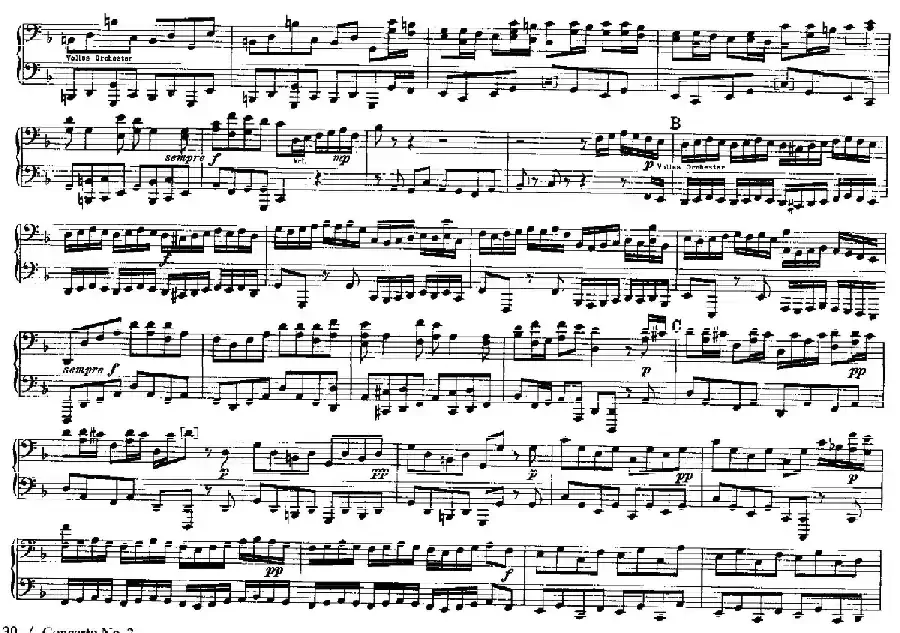 Brandenburg Concerto No.2 in F Major BWV.1047（F大调第二勃兰登堡协奏曲·四手联弹版）