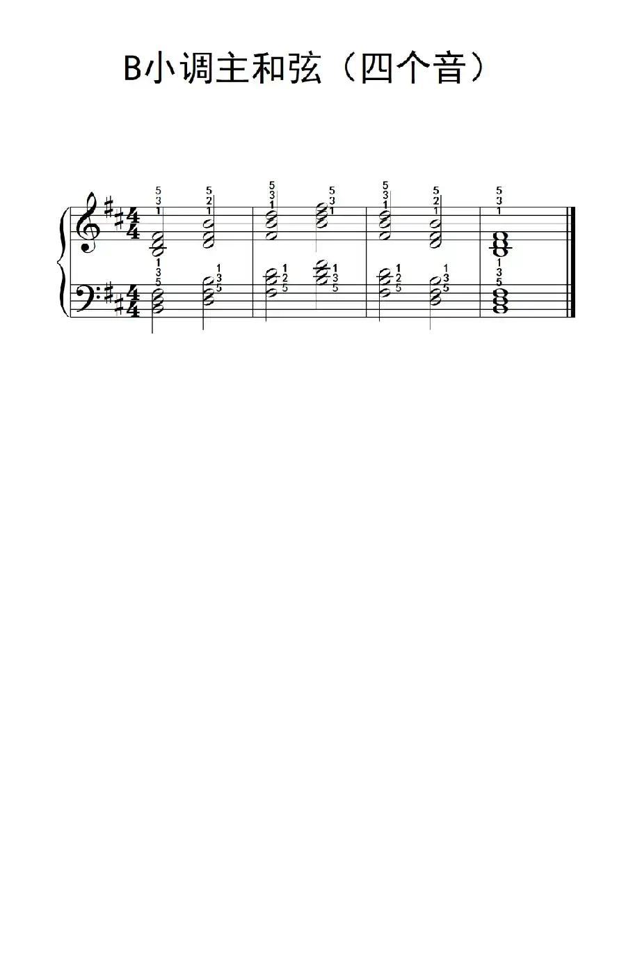 B小调主和弦（四个音）（儿童钢琴练习曲）