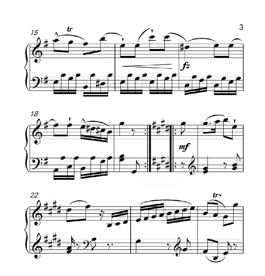 第六级A组 奏鸣曲(中国音乐学院钢琴考级作品1~6级)