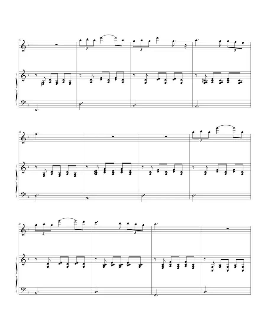 舒伯特小夜曲（钢琴伴奏谱）