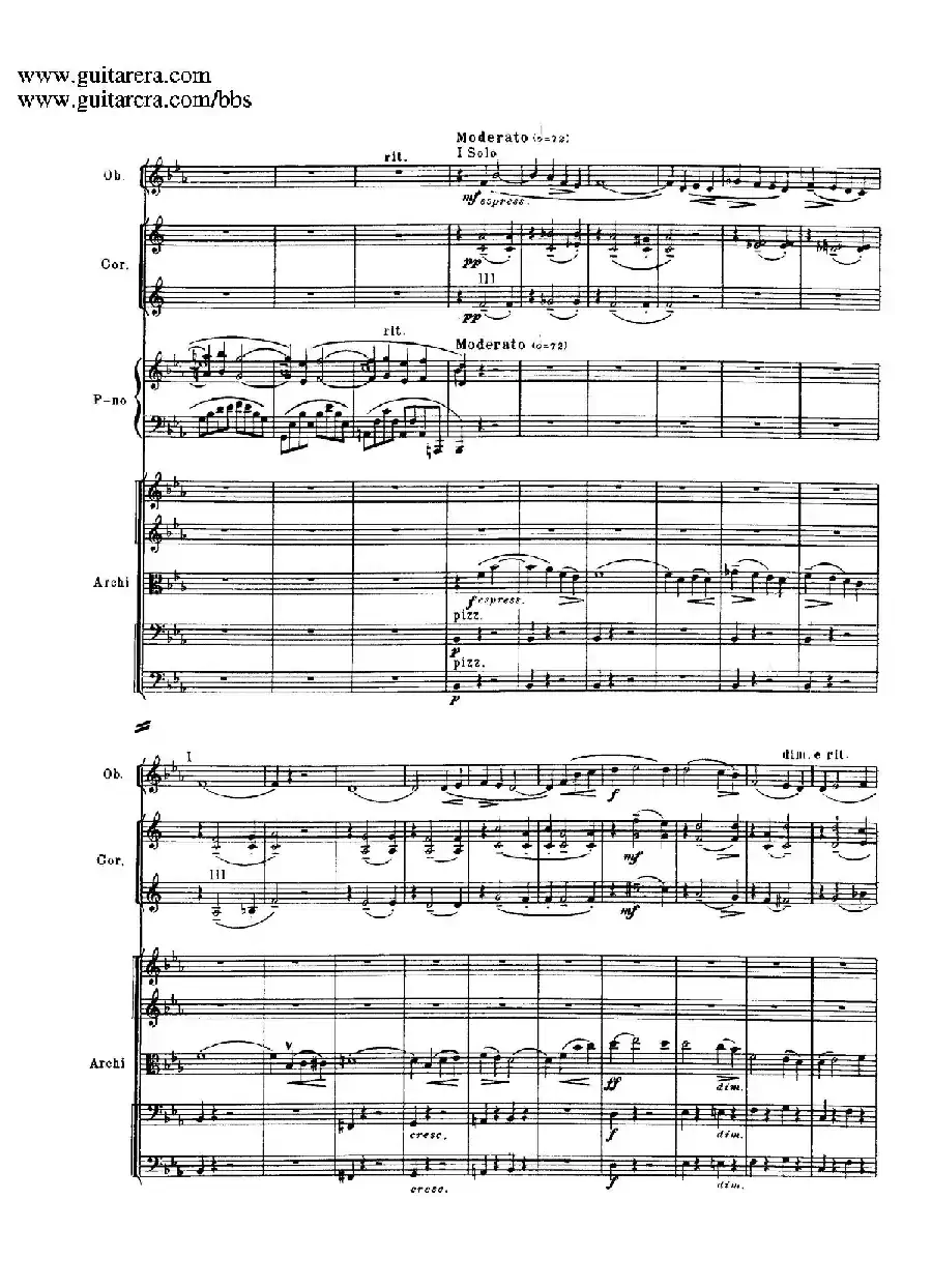 c小调第二钢琴协奏曲 Op.18（第三乐章总谱P1——12）