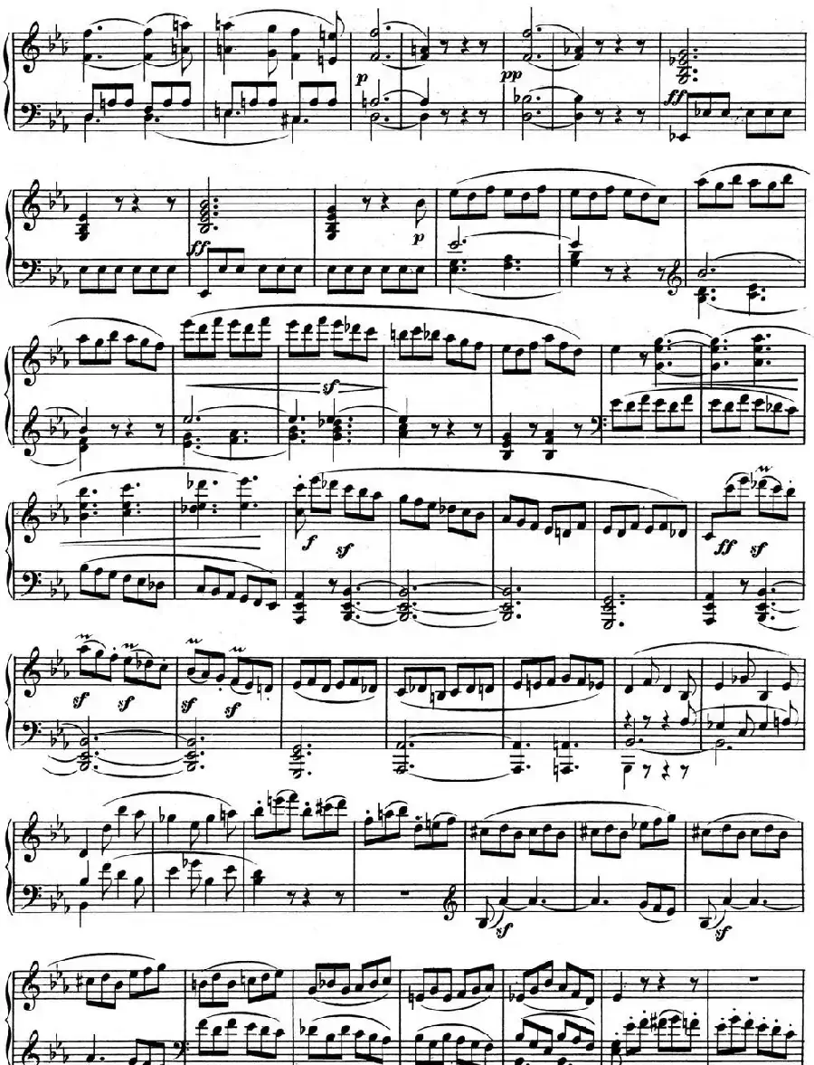 贝多芬钢琴奏鸣曲04 大调奏鸣曲 降E大调 Op.7 E-flat major