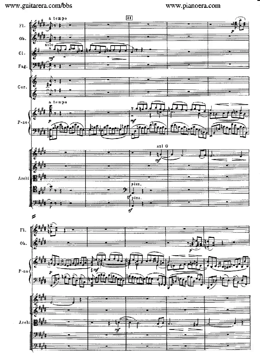 c小调第二钢琴协奏曲 Op.18（第二乐章总谱）