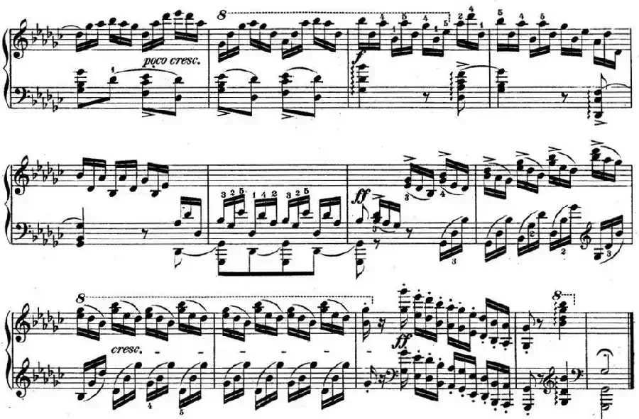 肖邦练习曲5 Op.10 No.5 黑键 降G大调 Gb major Black Key