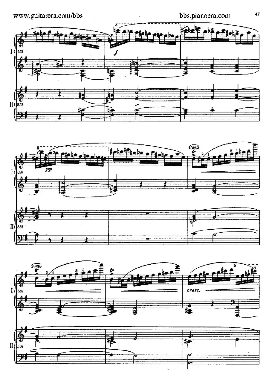 e小调第一钢琴协奏曲 Op.11（双钢琴版·第一乐章）