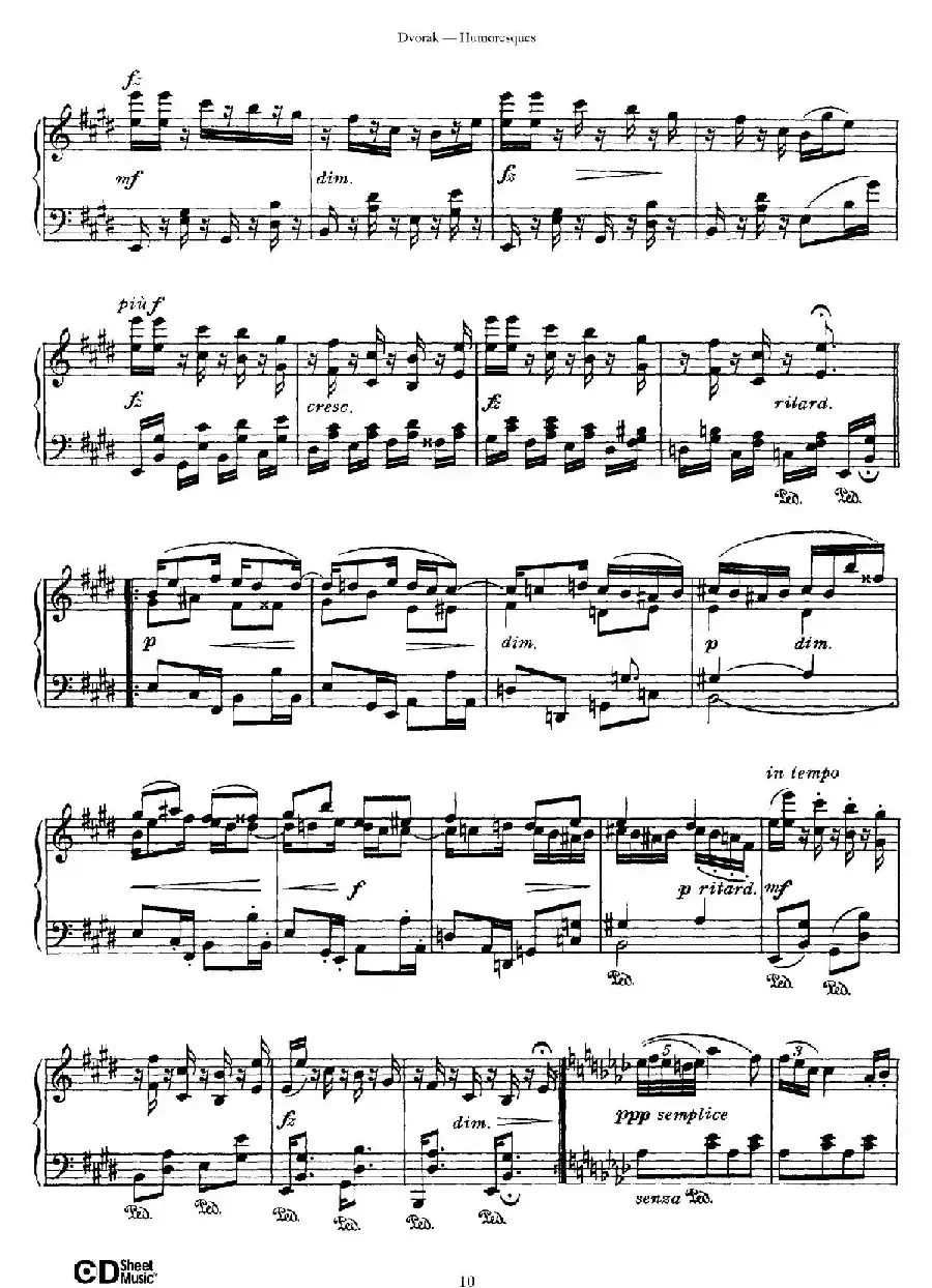 8 Humoresques Op.101（8首幽默曲·3）