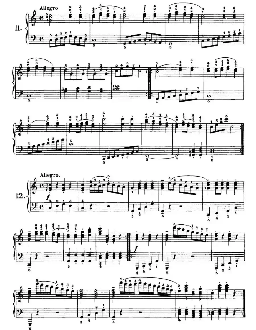 One Hundred and Ten Easy and Progressive Exercises Op.453（车尔尼110首简易练习曲 11——20）