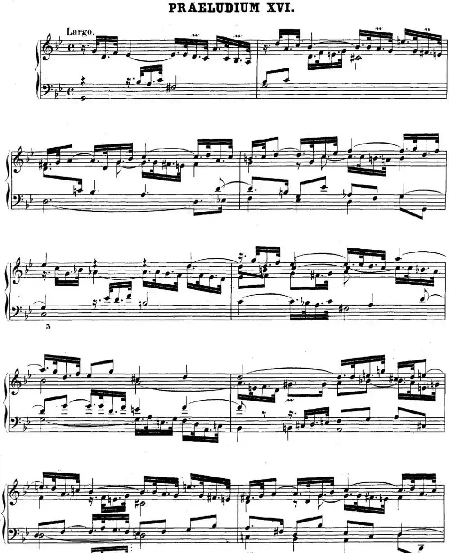 巴赫《平均律钢琴曲集·第二卷》之前奏曲(NO.16)