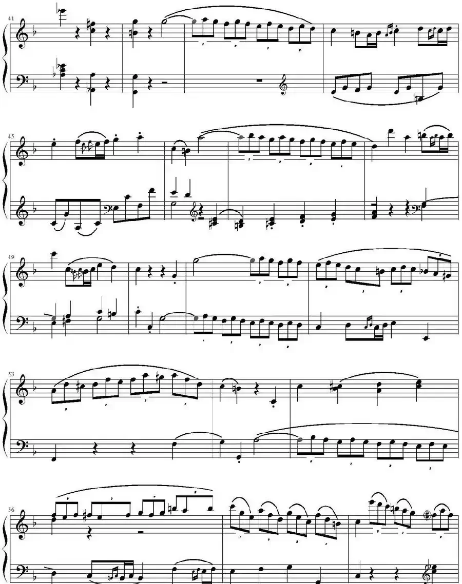 F大调奏鸣曲第一乐章 