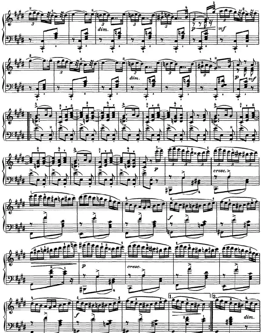 柴可夫斯基18首钢琴小品Op.72（15.Un poco di Chopin）