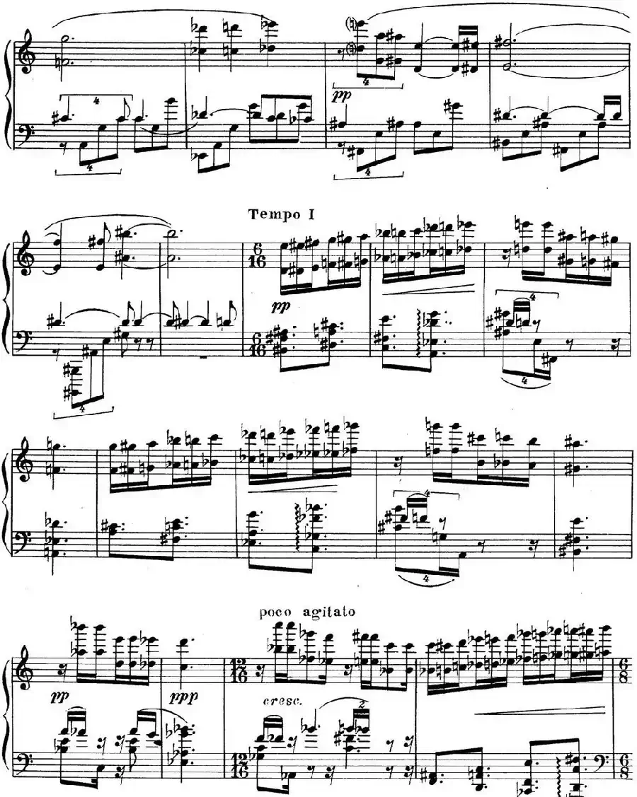 斯克里亚宾 钢琴练习曲 Op.65 No.1