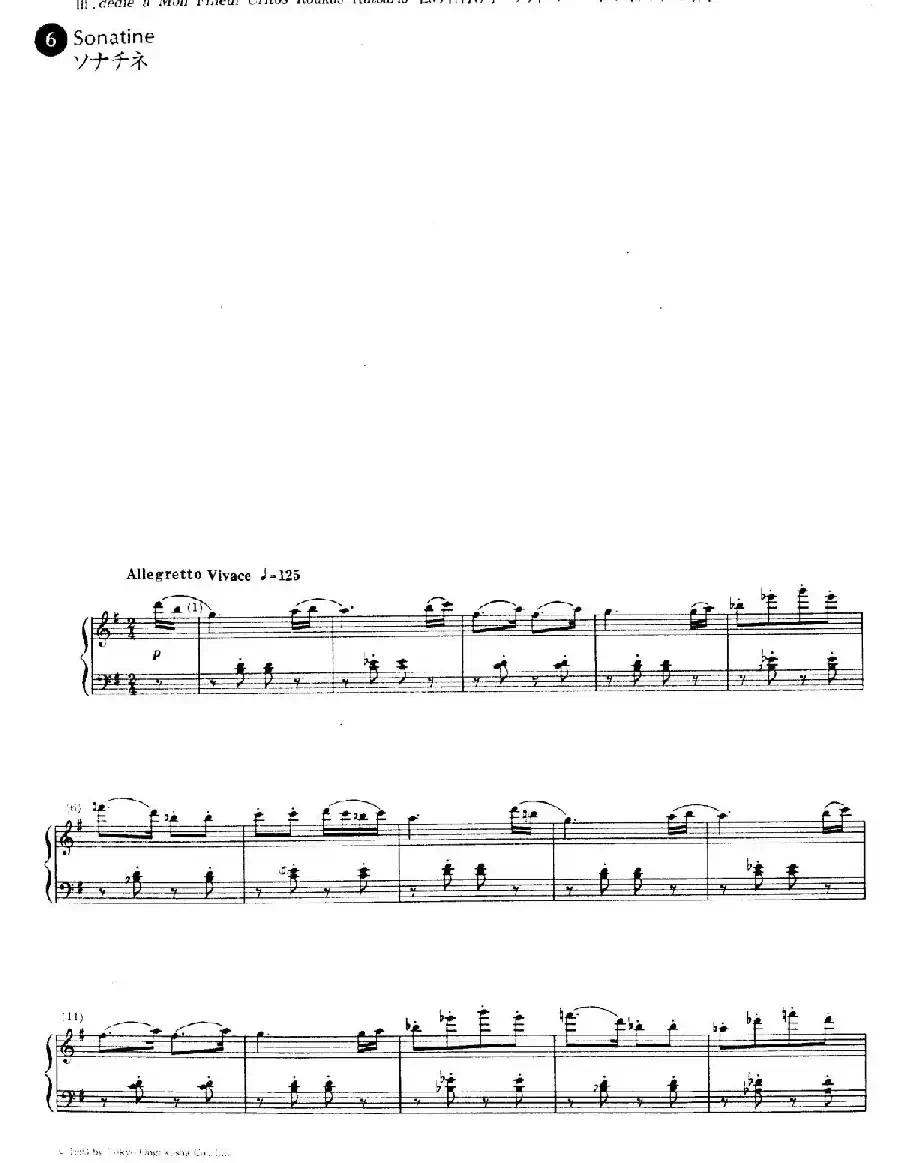 Sonatina in G Major（G大调钢琴小奏鸣曲）